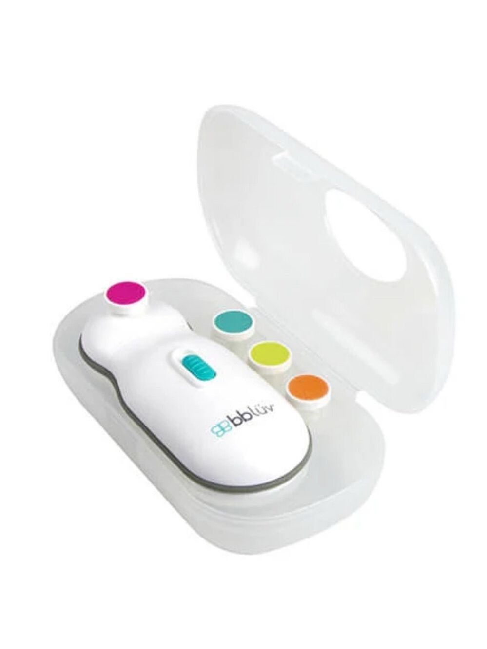 bbluv Electric Nail Trimmer for Baby 0-12+ months with 4 Filing Discs & 2 Speeds